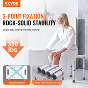 Shower Chair, Adjustable Height Shower Stool with Built-in Handles, Shower Seat for Inside Shower or Tub, V952-LYDFXFLHJPESOYK86V0