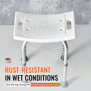 Shower Chair, Adjustable Height Shower Stool with Built-in Handles, Shower Seat for Inside Shower or Tub, V952-LYDFXFLHJPESOYK86V0