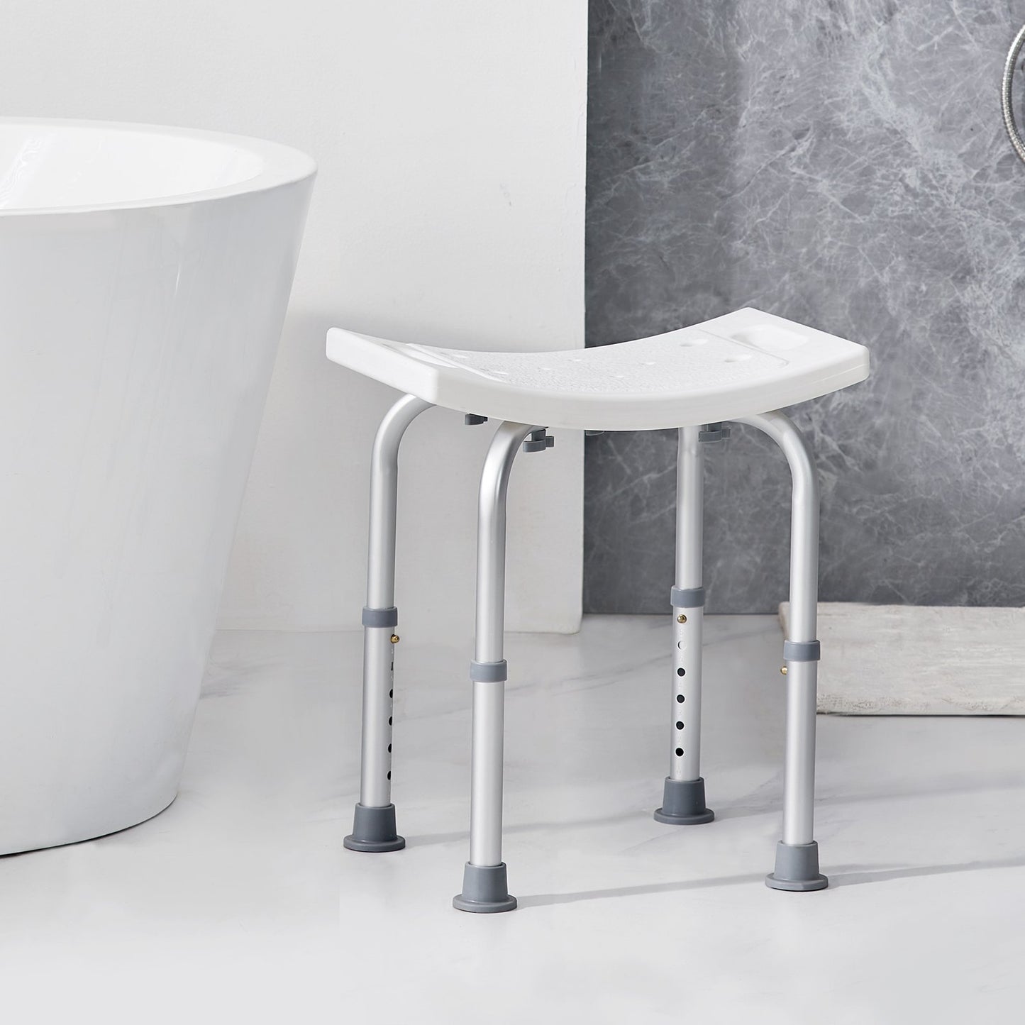 Shower Chair, Adjustable Height Shower Stool with Built-in Handles, Shower Seat for Inside Shower or Tub, V952-LYDFXFLHJPESOYK86V0