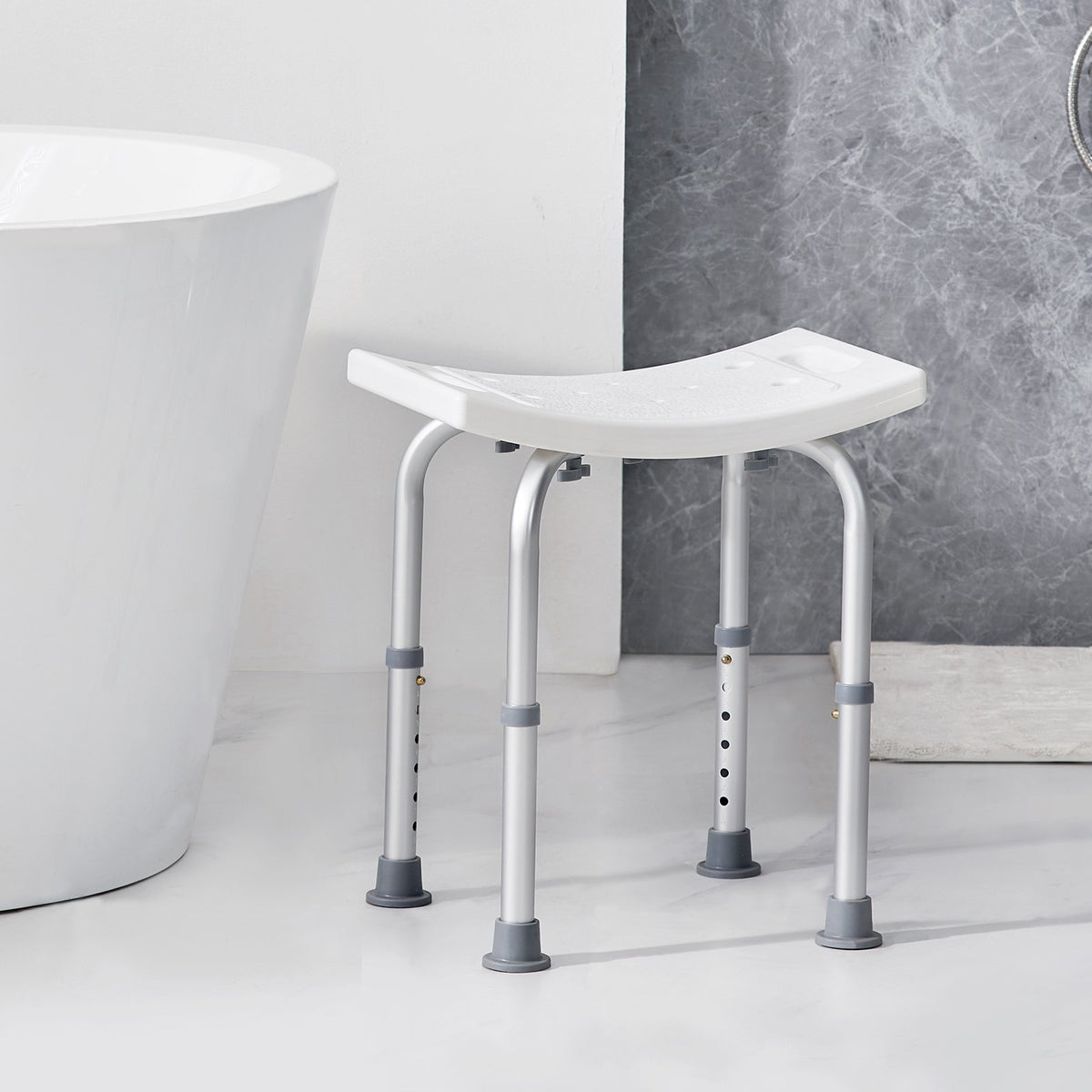 Shower Chair, Adjustable Height Shower Stool with Built-in Handles, Shower Seat for Inside Shower or Tub, V952-LYDFXFLHJPESOYK86V0