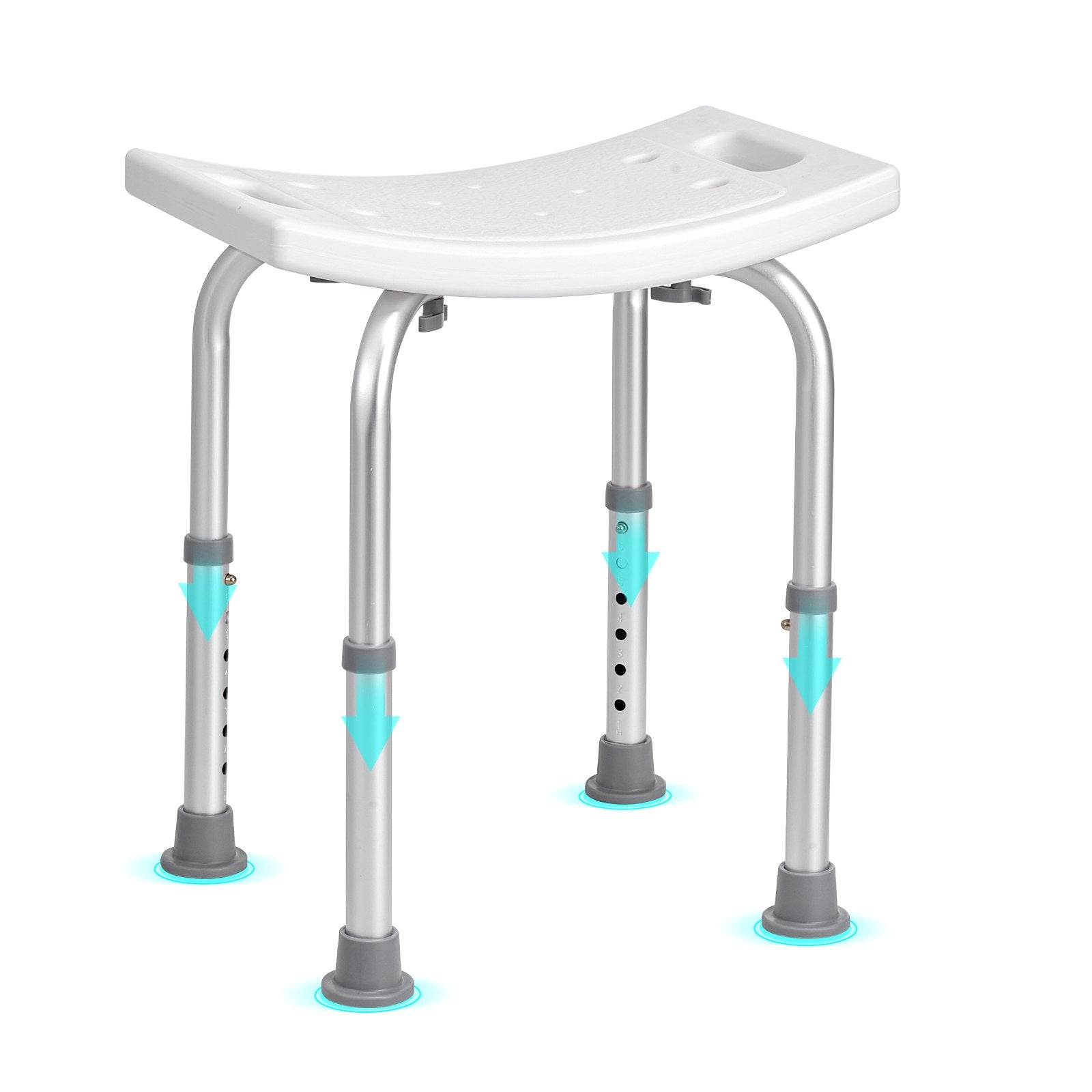 Shower Chair, Adjustable Height Shower Stool with Built-in Handles, Shower Seat for Inside Shower or Tub, V952-LYDFXFLHJPESOYK86V0