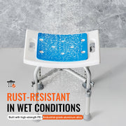 Shower Chair, Adjustable Height Shower Stool with Crossbar Support, Shower Seat for Inside Shower or Tub, V952-LYDFXLHJPEWFYGW6TV0