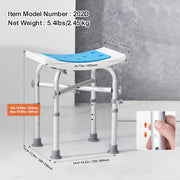 Shower Chair, Adjustable Height Shower Stool with Crossbar Support, Shower Seat for Inside Shower or Tub, V952-LYDFXLHJPEWFYGW6TV0