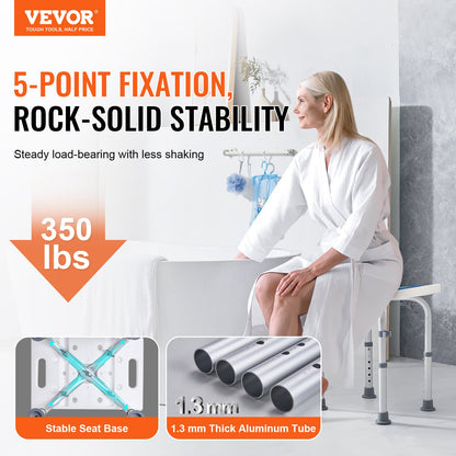 Shower Chair, Adjustable Height Shower Stool, Shower Seat for Inside Shower or Tub, Non-Slip Bench Bathtub V952-LYDFXSLHJPESDZCC9V0