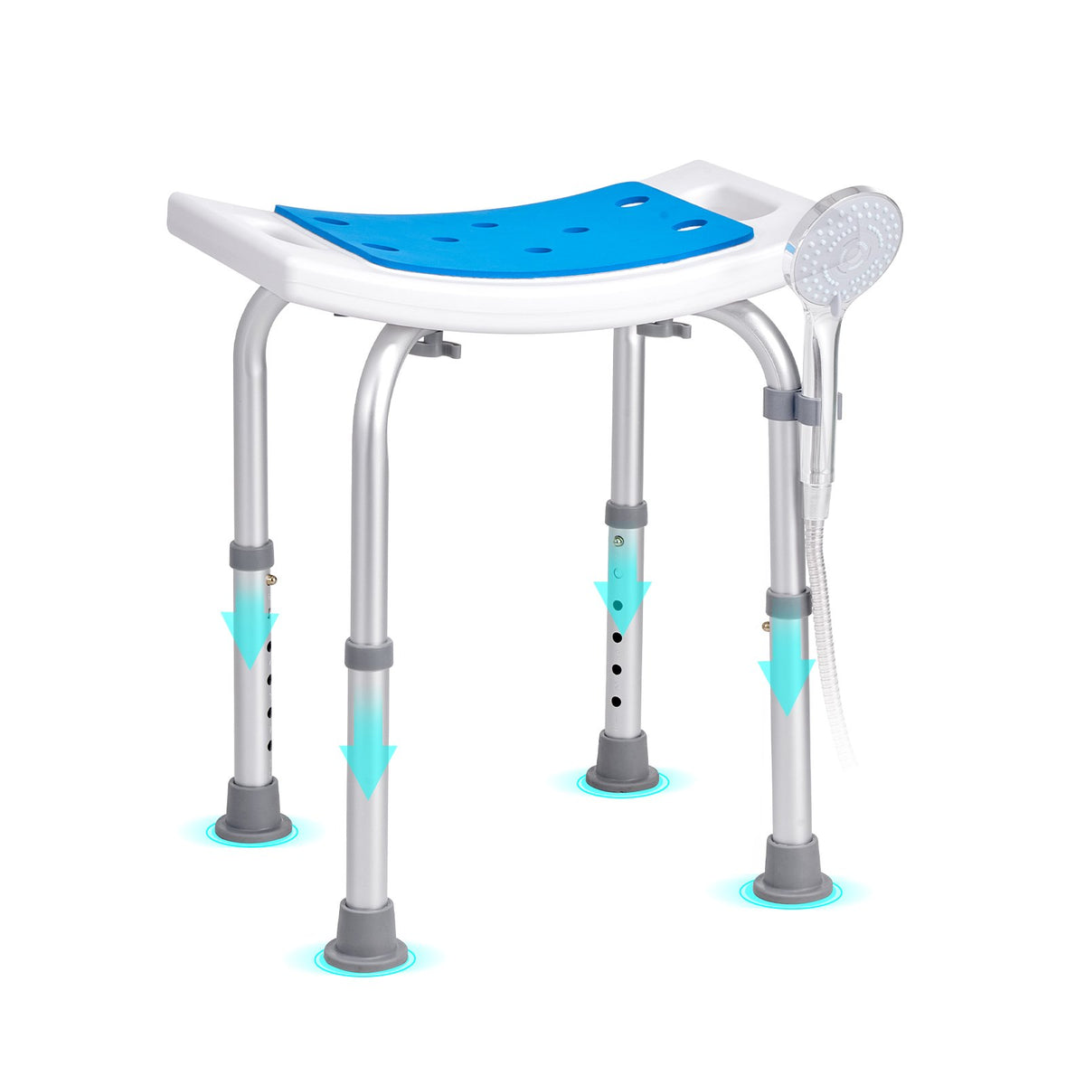 Shower Chair, Adjustable Height Shower Stool, Shower Seat for Inside Shower or Tub, Non-Slip Bench Bathtub V952-LYDFXSLHJPESDZCC9V0