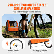 Bike Trailer for Toddlers, Kids, Double Seat, 45 kg Load, 2-In-1 Canopy Carrier Converts to Stroller, Tow V952-LYS2GHJG820IRLD5RV0