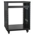 12U AV Rack Stand, 136.08kg Capacity, Network Stereo Recording Studio Rack with Lockable Caster Wheels Round V952-LYSJJ12U18YCOJ5U1V0