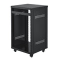 16U AV Rack, 90.7 kg Max Load Capacity, Home Recording Studio Rack with Lockable Caster Wheels, Open Frame V952-LYSJJ16U18YCAXC9D001V0