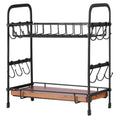 2 Tier Coffee Bar Organizer for Countertop w/ 12 Movable Hooks Mug Holder V952-LYSMKBGJBGSLN4HGLV0