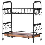 2 Tier Coffee Bar Organizer for Countertop w/ 12 Movable Hooks Mug Holder V952-LYSMKBGJBGSLN4HGLV0