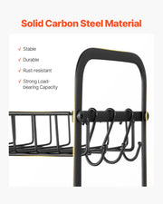2 Tier Coffee Bar Organizer for Countertop w/ 12 Movable Hooks Mug Holder V952-LYSMKBGJBGSLN4HGLV0