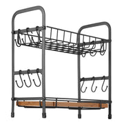 2 Tier Coffee Bar Organizer for Countertop w/ 12 Movable Hooks Mug Holder V952-LYSMKBGJBGSLN4HGLV0
