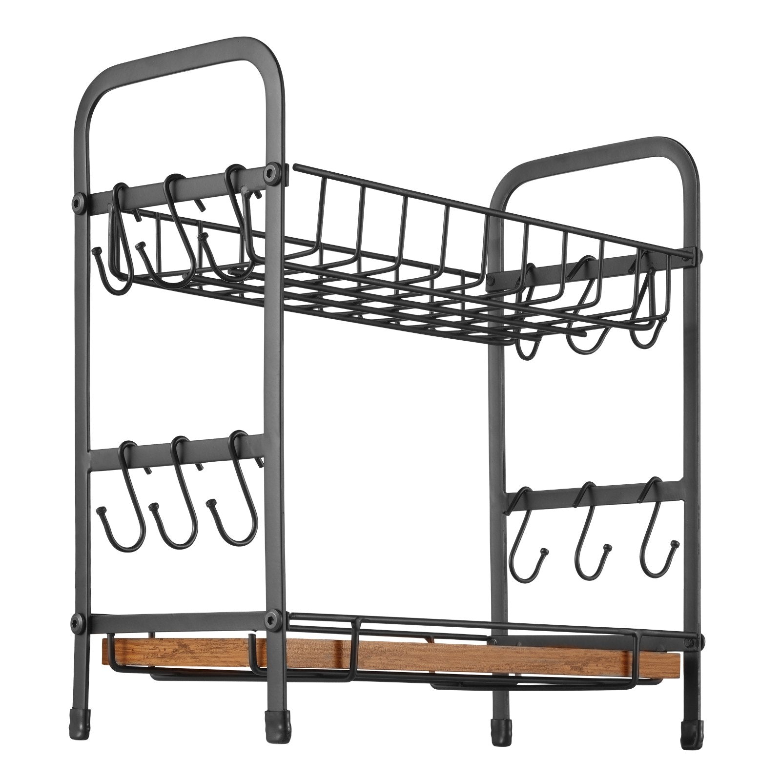 2 Tier Coffee Bar Organizer for Countertop w/ 12 Movable Hooks Mug Holder V952-LYSMKBGJBGSLN4HGLV0