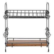 2 Tier Coffee Bar Organizer for Countertop w/ 12 Movable Hooks Mug Holder V952-LYSMKBGJBGSLN4HGLV0