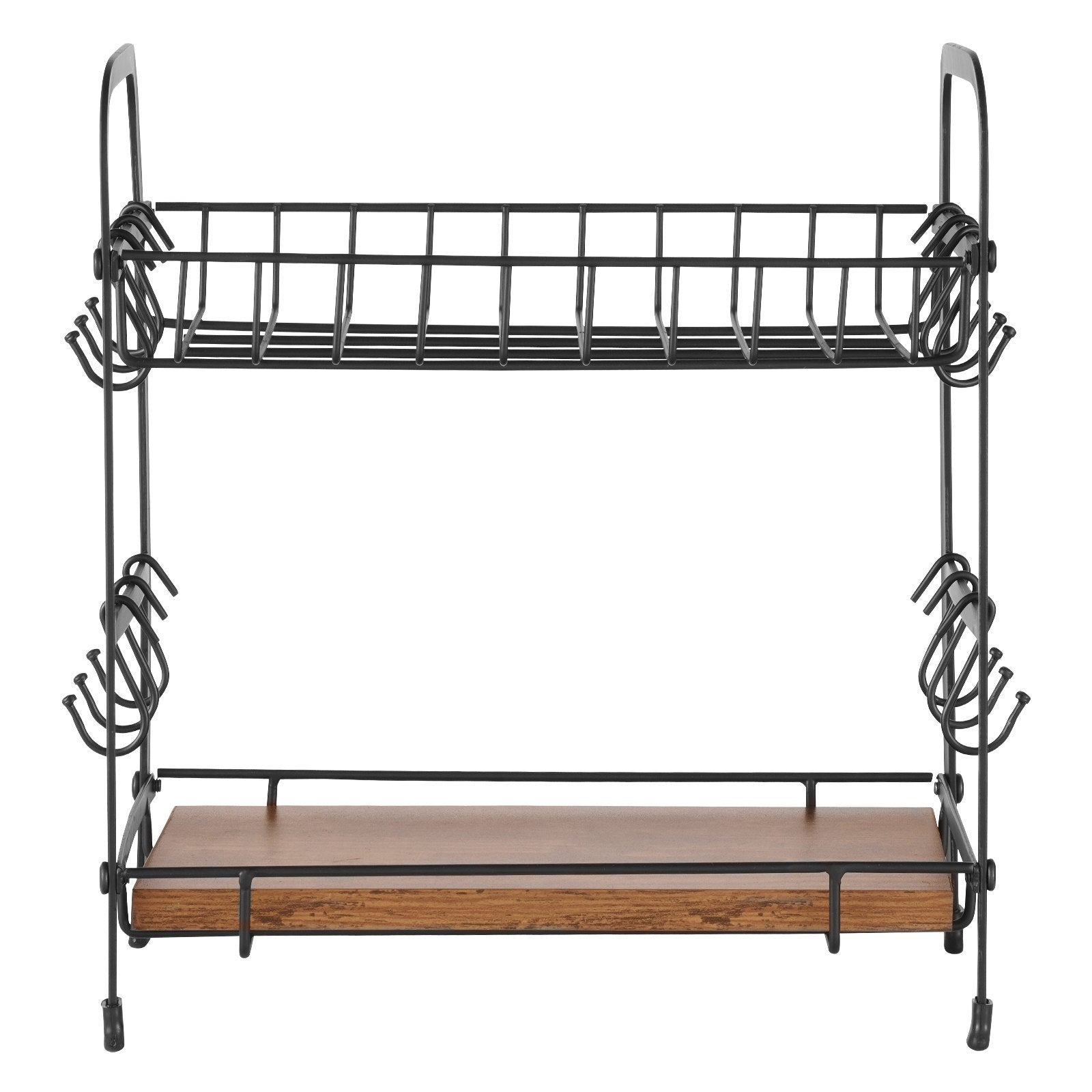 2 Tier Coffee Bar Organizer for Countertop w/ 12 Movable Hooks Mug Holder V952-LYSMKBGJBGSLN4HGLV0