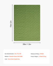 Camping Blanket 2.08 m x 1.4 m Warm Stadium Blanket 330GSM Outdoor Travel V952-LYTCSDLYLRPPCLSMKV0