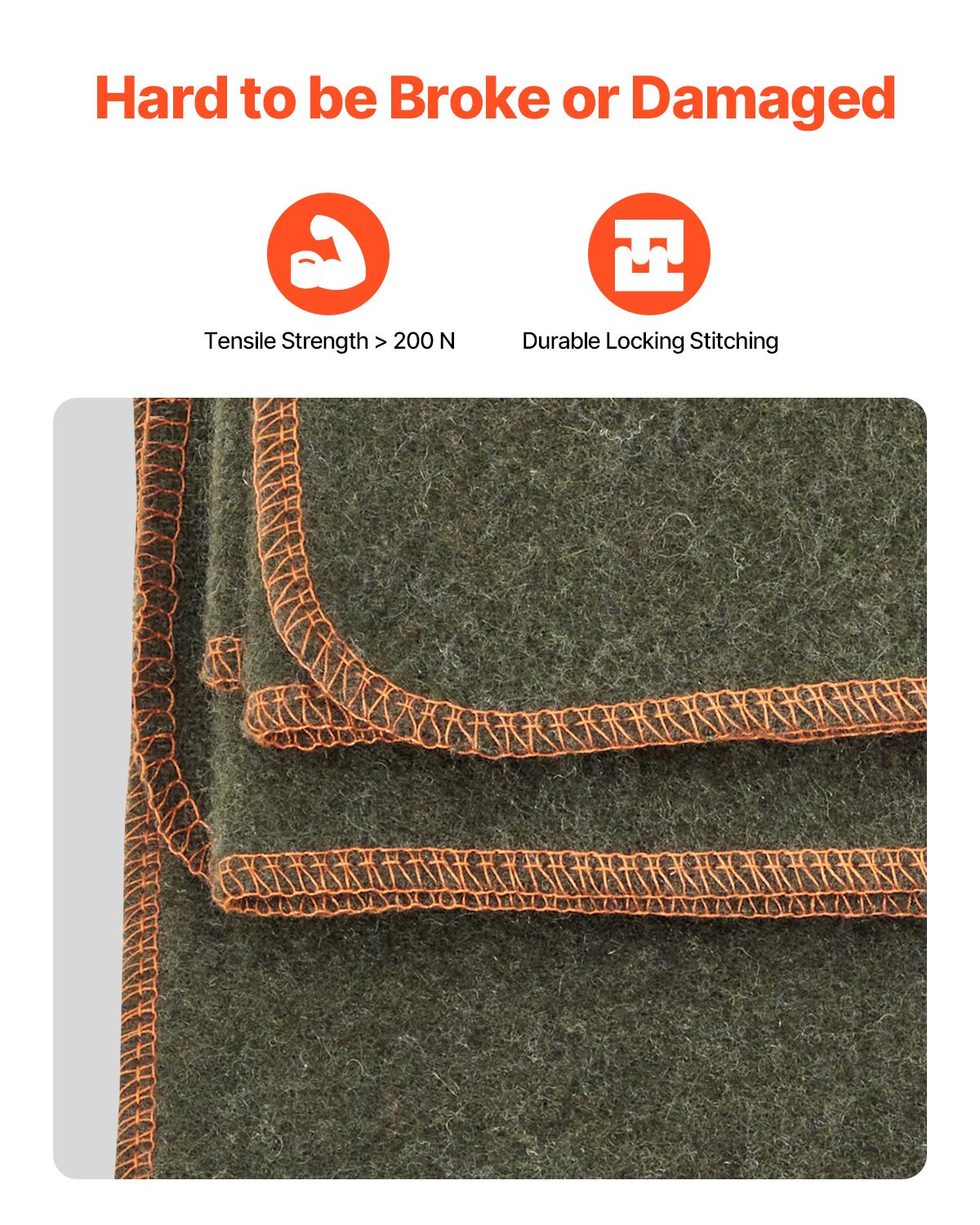 Wool Camping Blanket, Large Warm Stadium Blanket, Waterproof & Windproof, Flame Retardant, Great for V952-LYTCSYMHFPP5P7EO5V0