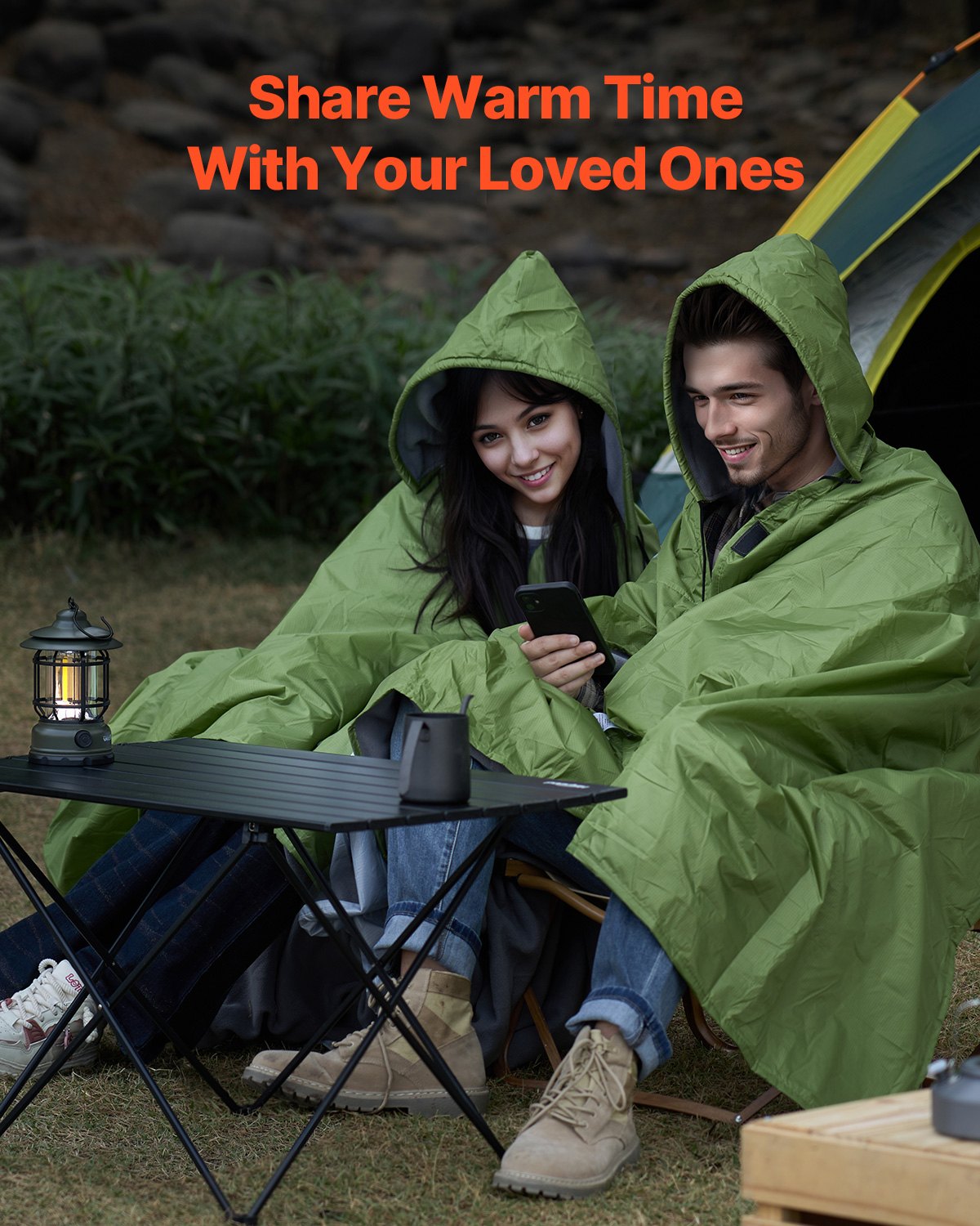 Camping Blanket 2 m x 1.5 m Wearable Warm Stadium Blanket Army Green V952-LYTJZKKCDDLY0746MV0