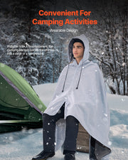 Camping Blanket 2 m x 1.5 m Wearable Warm Stadium Blanket Light Grey. V952-LYTJZKKCDDLYJ2MF1V0