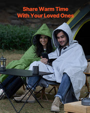 Camping Blanket 2 m x 1.5 m Wearable Warm Stadium Blanket Light Grey. V952-LYTJZKKCDDLYJ2MF1V0