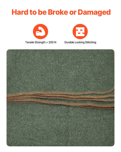 Wool Camping Blanket 1.62 m x 2.23 m for Camping Hiking Travel Texture V952-LYTWLYMHFPP3SJS97V0
