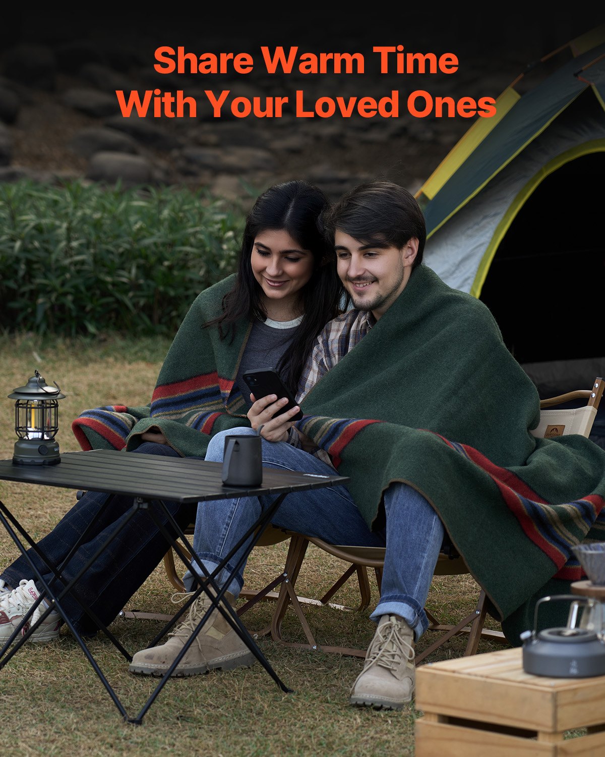 Wool Camping Blanket 1.62 m x 2.23 m for Camping Hiking Travel Texture V952-LYTWLYMHFPP3SJS97V0