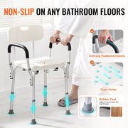 Shower Chair, Shower Seat with Back, Adjustable Height Shower Stool, Shower Chair for Inside Shower Bathtub, V952-LYYFXFLHJPESAQLY8V0