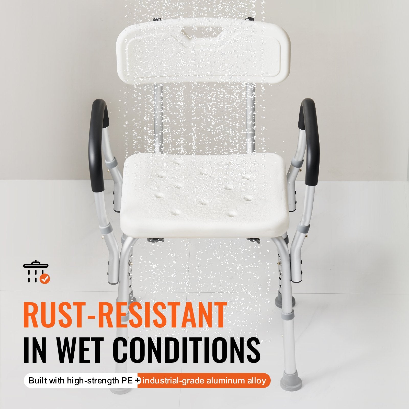 Shower Chair, Shower Seat with Back, Adjustable Height Shower Stool, Shower Chair for Inside Shower Bathtub, V952-LYYFXFLHJPESAQLY8V0