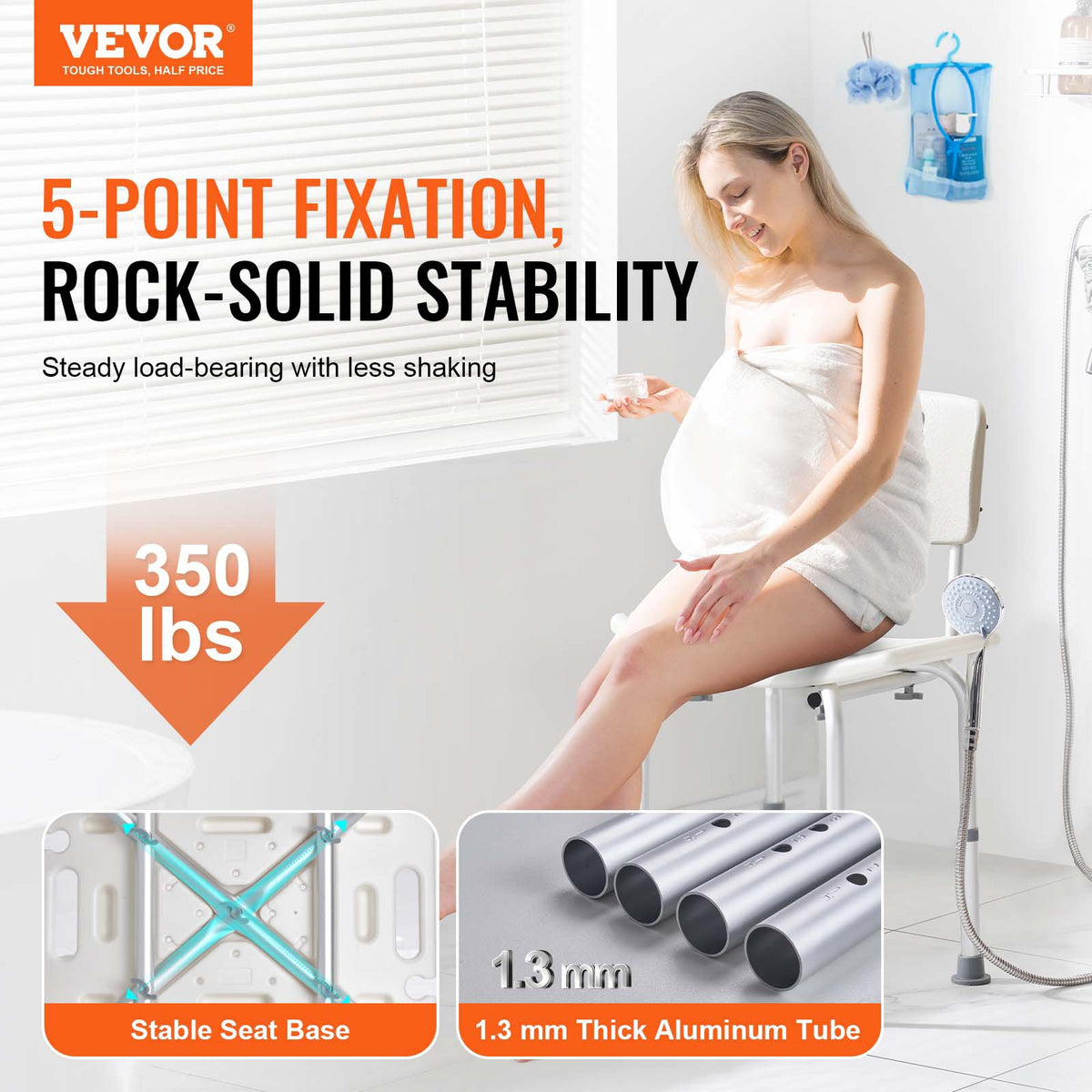 Shower Chair, Shower Seat with Back, Adjustable Height Shower Stool, Shower Chair for Inside Shower Bathtub, V952-LYYFXLHJPESWYQ55WV0