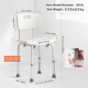 Shower Chair, Shower Seat with Back, Adjustable Height Shower Stool, Shower Chair for Inside Shower Bathtub, V952-LYYFXLHJPESWYQ55WV0