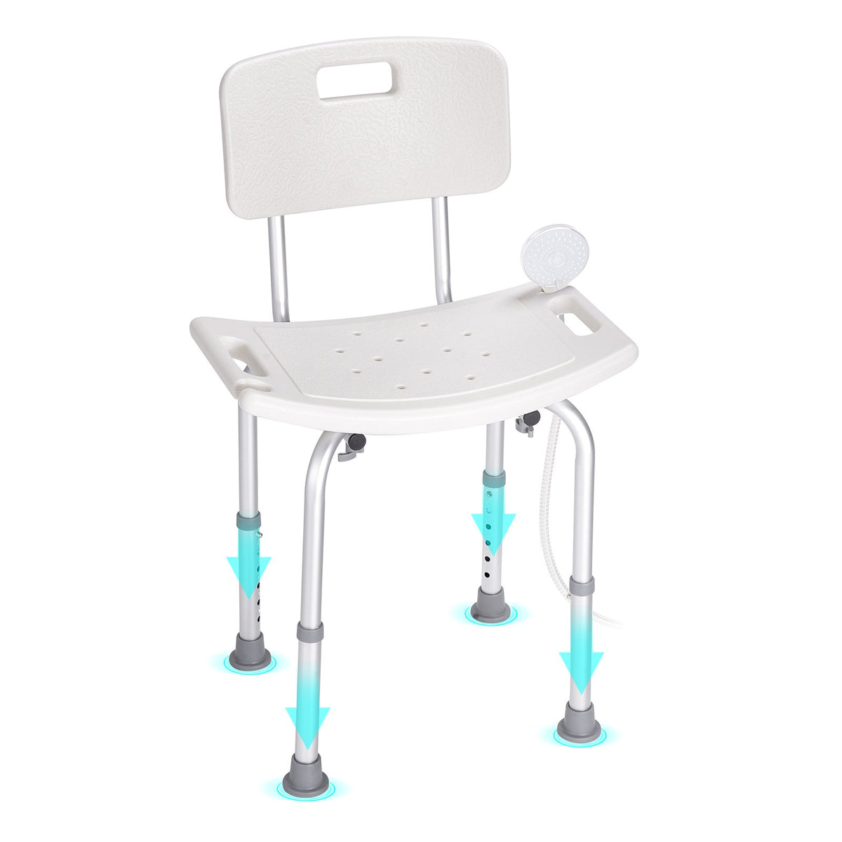 Shower Chair, Shower Seat with Back, Adjustable Height Shower Stool, Shower Chair for Inside Shower Bathtub, V952-LYYFXLHJPESWYQ55WV0