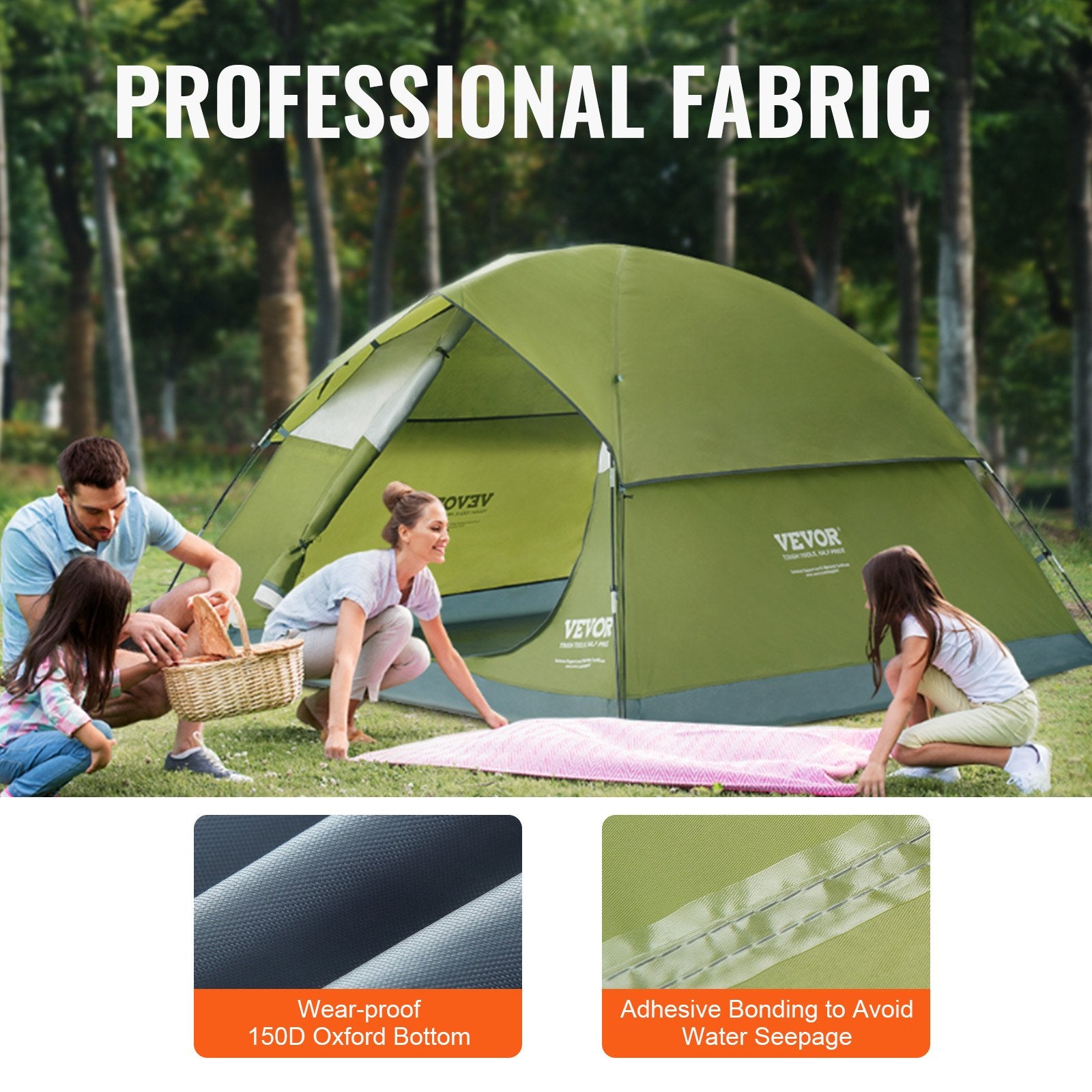 Camping Tent, 7 x 7 x 4 ft Fit for 6 Person, Waterproof Lightweight Backpacking Tent, Easy Setup, with Door V952-LYZPBLXWDLNJBUREMV0