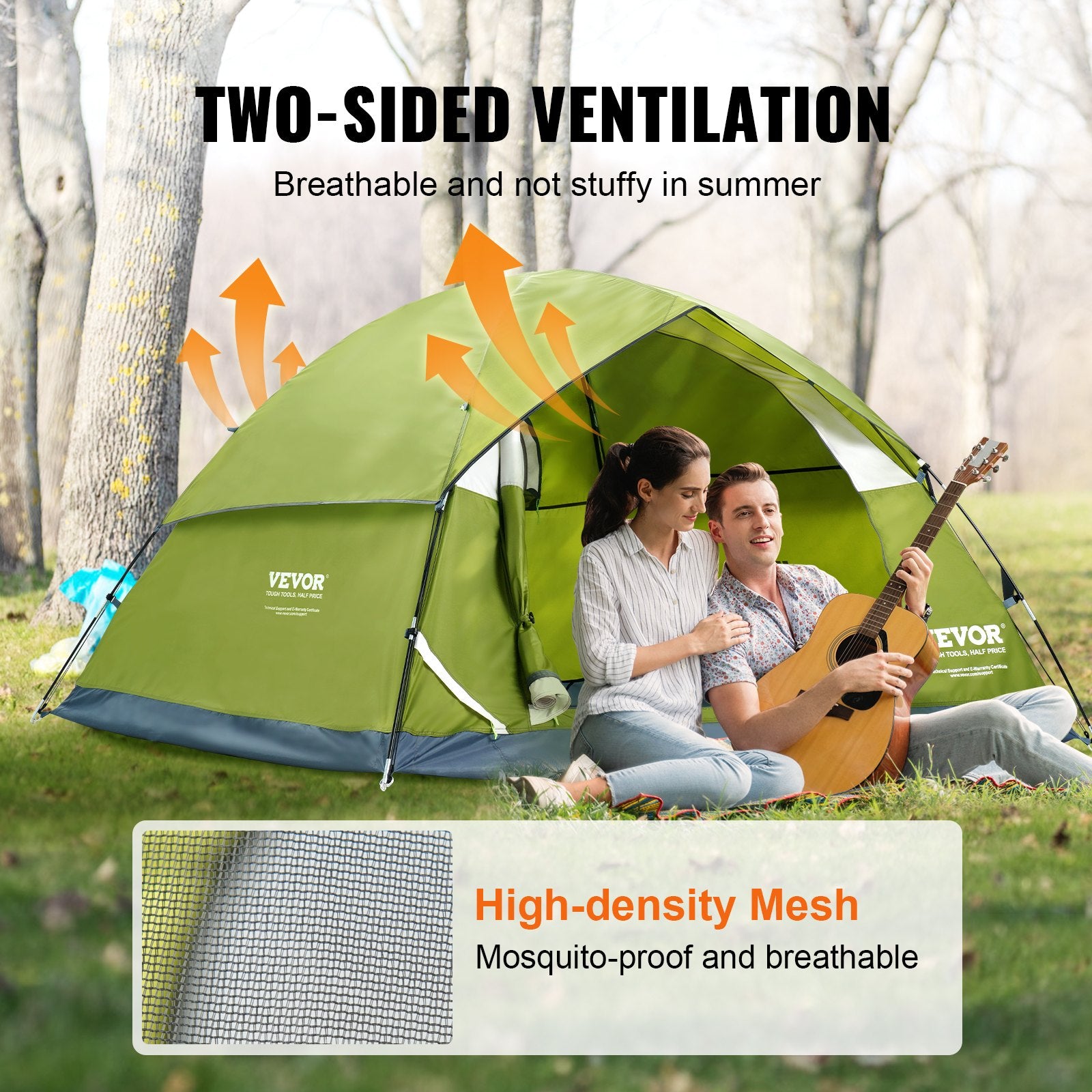 Camping Tent, 7 x 7 x 4 ft Fit for 6 Person, Waterproof Lightweight Backpacking Tent, Easy Setup, with Door V952-LYZPBLXWDLNJBUREMV0