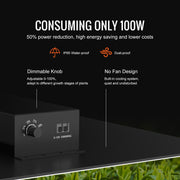 LED Grow Light, 400W Full Spectrum Dimmable, High Yield Samsung 2B1B Diodes Growing Lamp for Indoor Plants V952-LZBZWSZ420W23WDR1V3