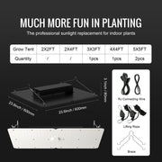 LED Grow Light, 400W Full Spectrum Dimmable, High Yield Samsung 2B1B Diodes Growing Lamp for Indoor Plants V952-LZBZWSZ420W23WDR1V3