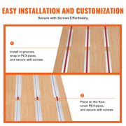 PEX Heat Transfer Plates 0.6m, Radiant Heat Plates for 19mm PEX Pipe, Durable Aluminum & Easy Trimming and V952-LZCRBSY34PEX9U8IEV0