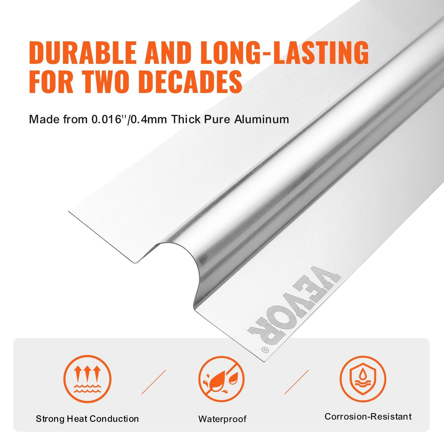 PEX Heat Transfer Plates 0.6m, Radiant Heat Plates for 19mm PEX Pipe, Durable Aluminum & Easy Trimming and V952-LZCRBSY34PEX9U8IEV0