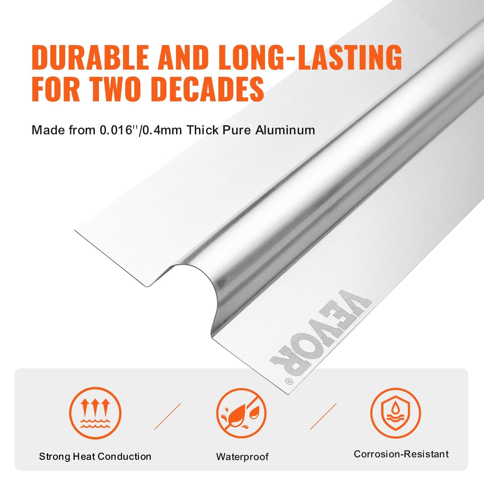 PEX Heat Transfer Plates 0.6m, Radiant Heat Plates for 19mm PEX Pipe, Durable Aluminum & Easy Trimming and V952-LZCRBSY34PEX9U8IEV0