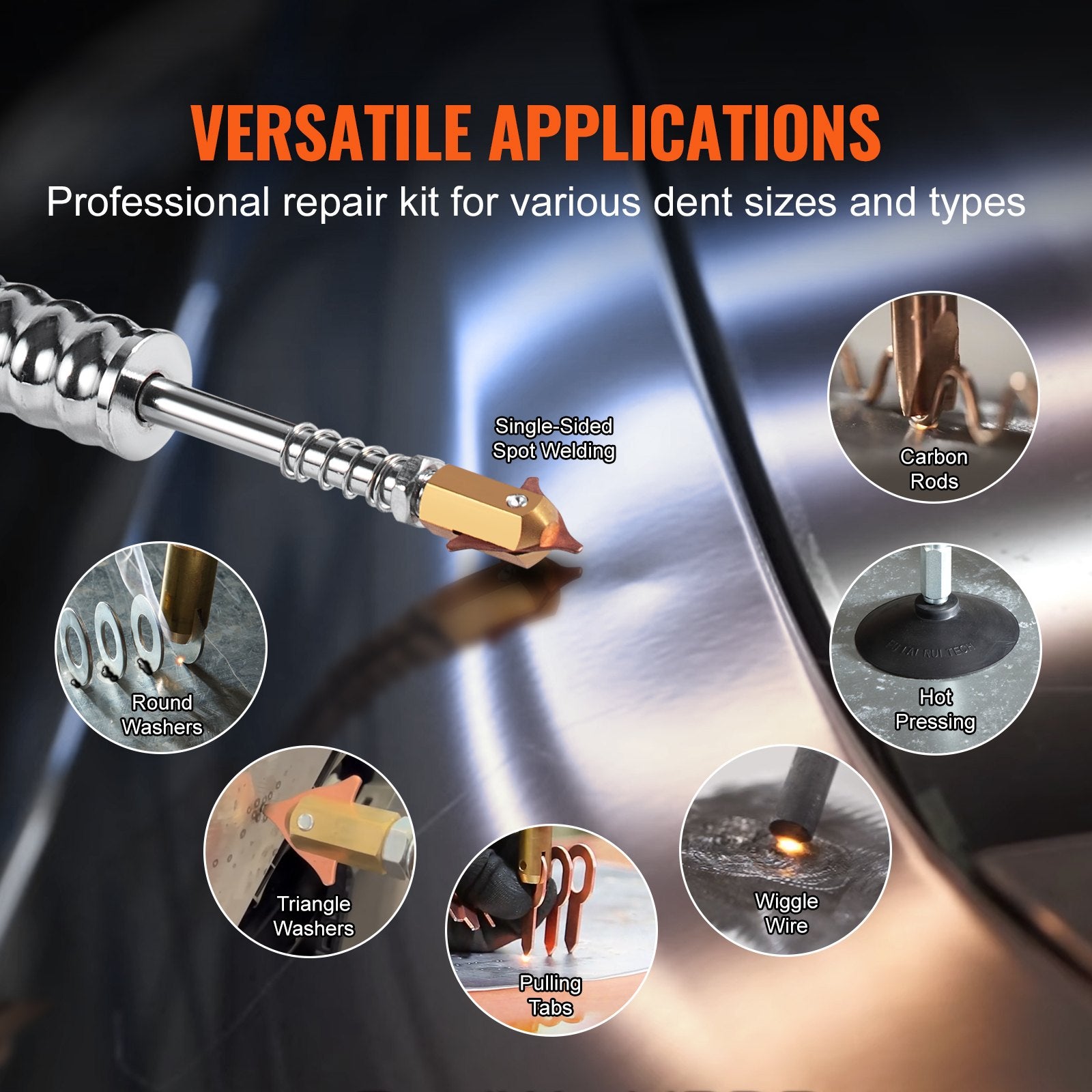 Spot Welder Dent Puller 3KW Stud Welder Dent Repair Kit with 2 Welding Gun V952-LZHJ30KW7ZGNRYSVJV3
