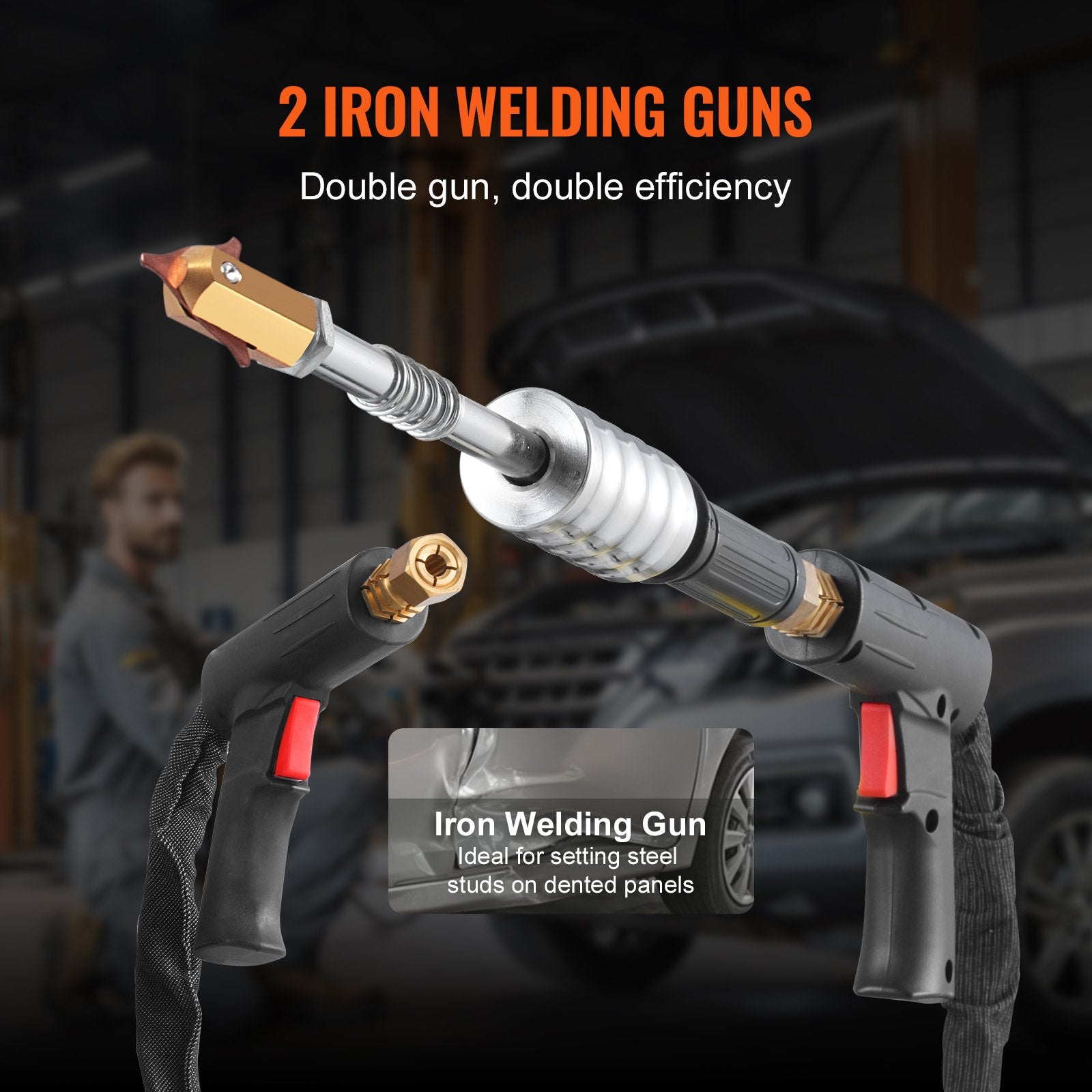 Spot Welder Dent Puller 3KW Stud Welder Dent Repair Kit with 2 Welding Gun V952-LZHJ30KW7ZGNRYSVJV3