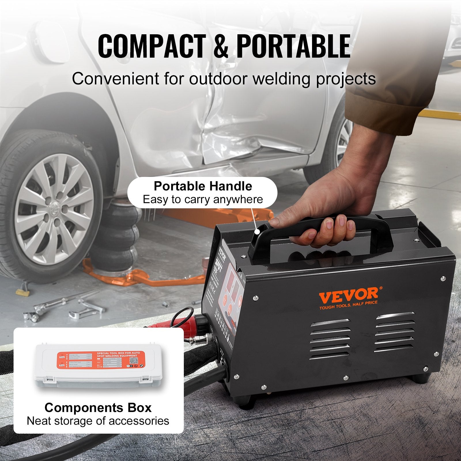 Spot Welder Dent Puller 3KW Stud Welder Dent Repair Kit with 2 Welding Gun V952-LZHJ30KW7ZGNRYSVJV3