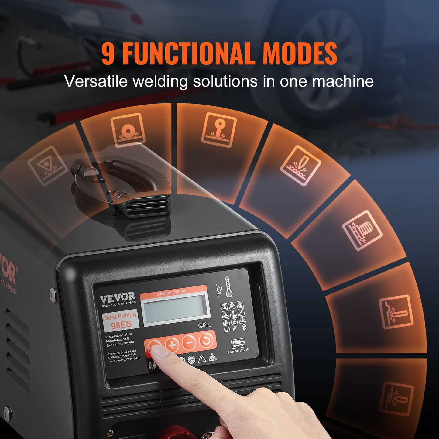 Stud Welder Dent Repair Kit, 3KW Spot Welder Dent Puller with Auto/Manual Welding & 9 Versatile Modes, Auto V952-LZHJFTSZDSD3DV3W9V3