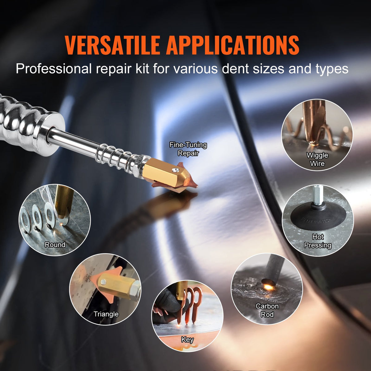 Stud Welder Dent Repair Kit, 3KW Spot Welder Dent Puller with Auto/Manual Welding & 9 Versatile Modes, Auto V952-LZHJFTSZDSD3DV3W9V3