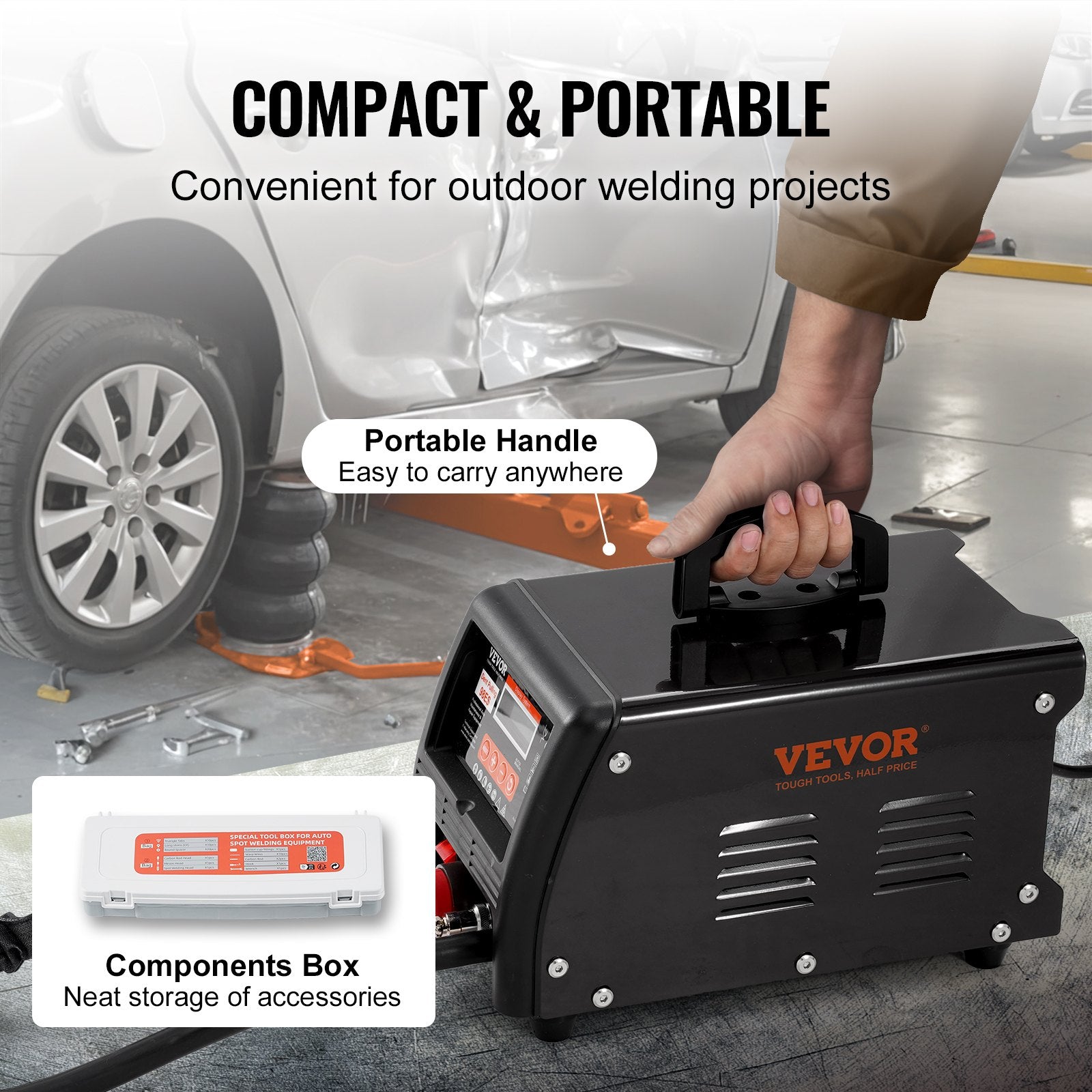 Stud Welder Dent Repair Kit, 3KW Spot Welder Dent Puller with Auto/Manual Welding & 9 Versatile Modes, Auto V952-LZHJFTSZDSD3DV3W9V3