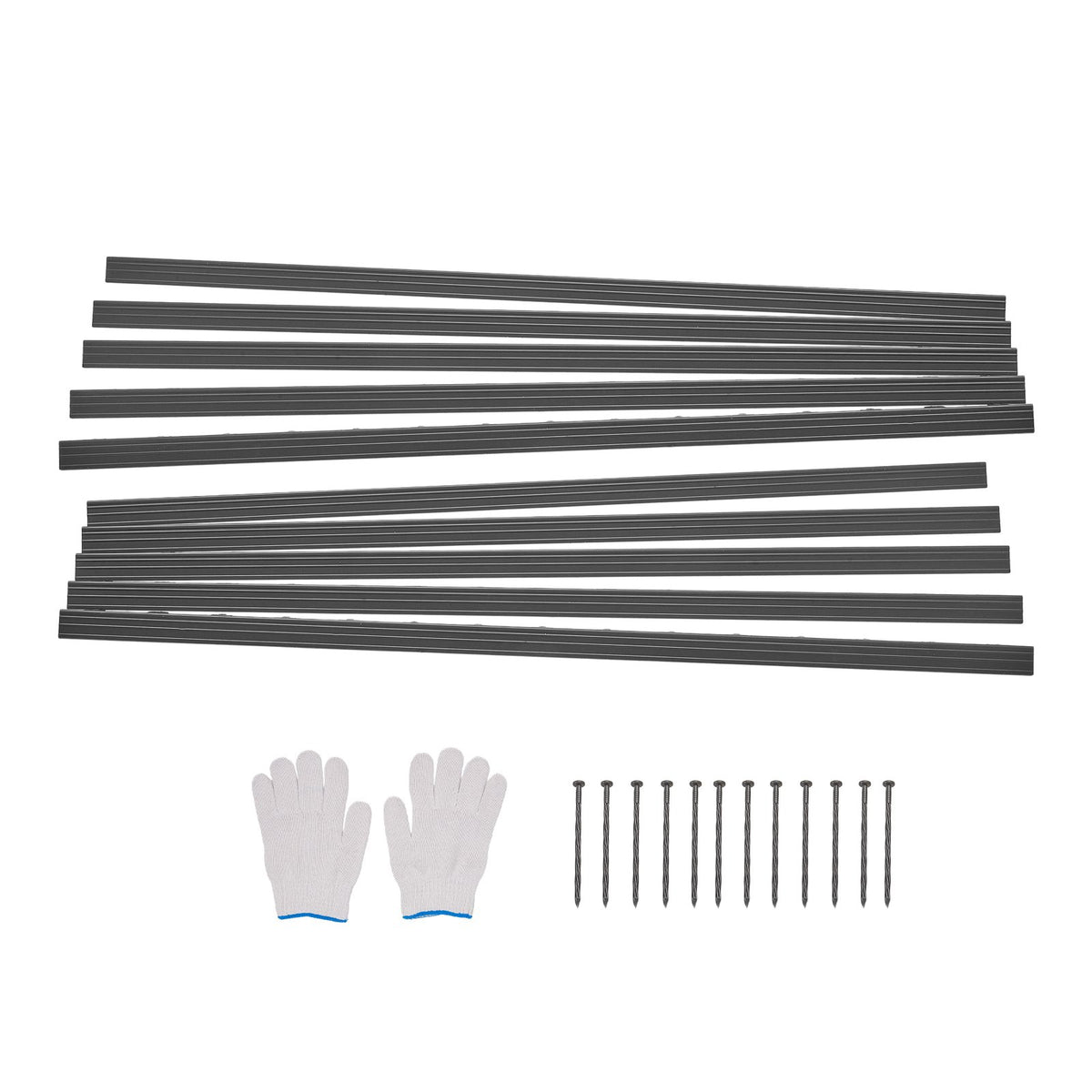 Metal Landscape Edging, 10 Packs 60 in Rust-Resistant Aluminum Alloy Landscape Edging, Bendable Garden Edging V952-LZJSPZ10PCS58DDP1V0