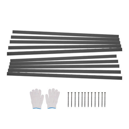 Metal Landscape Edging, 10 Packs 60 in Rust-Resistant Aluminum Alloy Landscape Edging, Bendable Garden Edging V952-LZJSPZ10PCS58DDP1V0