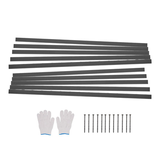 Metal Landscape Edging, 10 Packs 60 in Rust-Resistant Aluminum Alloy Landscape Edging, Bendable Garden Edging V952-LZJSPZ10PCS58DDP1V0