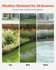 Metal Landscape Edging, 10 Packs 60 in Rust-Resistant Aluminum Alloy Landscape Edging, Bendable Garden Edging V952-LZJSPZ10PCS58DDP1V0