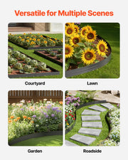 Metal Landscape Edging, 10 Packs 60 in Rust-Resistant Aluminum Alloy Landscape Edging, Bendable Garden Edging V952-LZJSPZ10PCS58DDP1V0