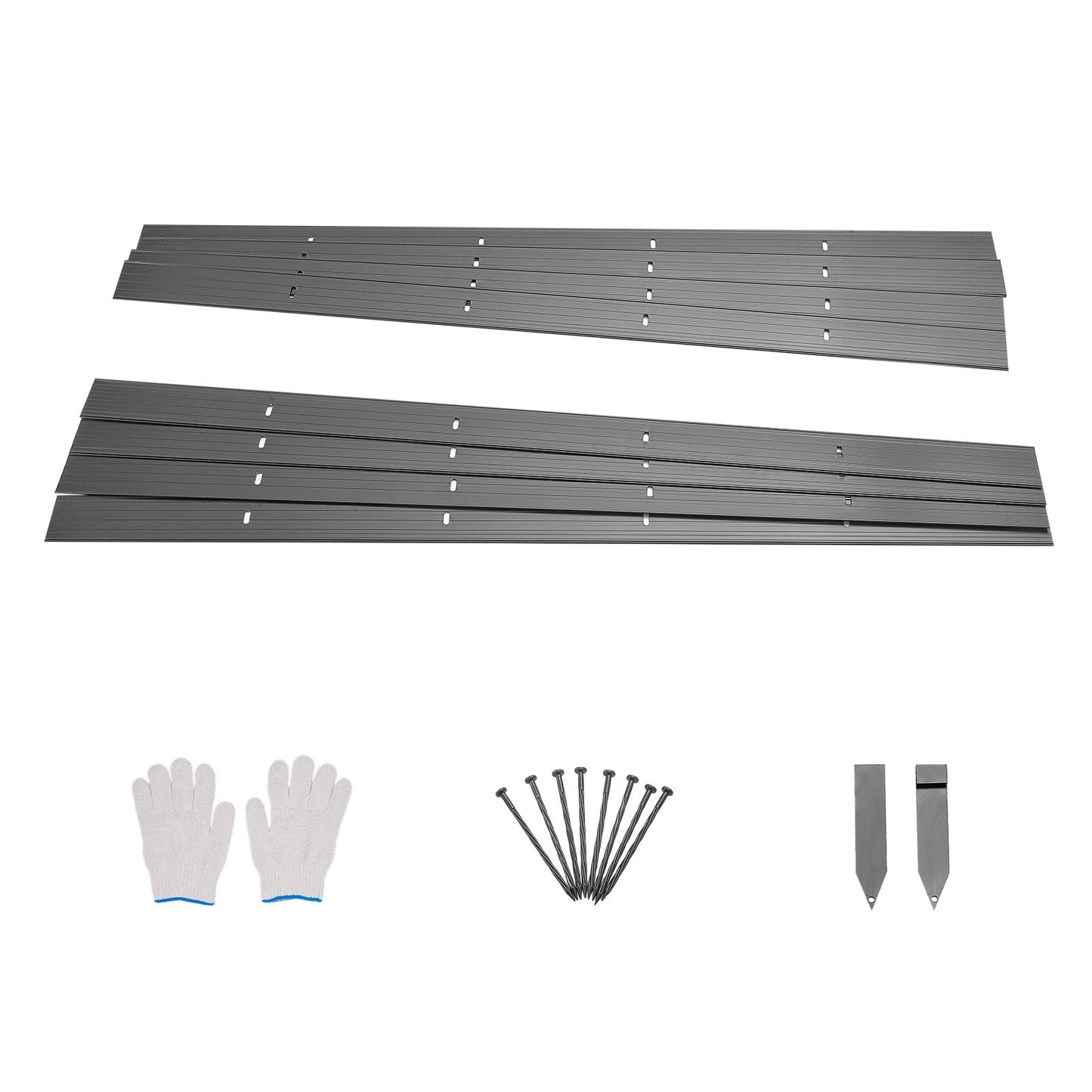 Metal Landscape Edging, 8 Packs 72 in Rust-Resistant Aluminum Alloy Landscape Edging, Bendable Garden Edging V952-LZJSPZ8PCS72VOIEEV0